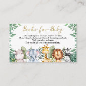 Safari Dieren Baby shower Boek voor Baby Behuizing Informatiekaartje (Voorkant)