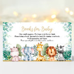 Safari Dieren Baby shower Boek voor Baby Kaart<br><div class="desc">Presenteren van onze Safari Dieren Baby shower Boek voor Baby Kaart! Moedig uw gasten aan om een boek mee te nemen voor de baby met deze charmante safari-themakaarten. Met schattige safaridieren voegen deze kaarten een vleugje avontuur toe aan uw baby shower. Het op oerwoud geïnspireerde ontwerp is perfect voor een...</div>