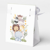Safari Dieren Baby shower Favor Boxen Modern Bedankdoosjes (Achterkant)