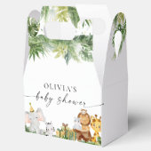 Safari Dieren Baby Shower Favor Doos Bedankdoosjes (Geopend)