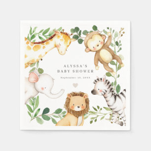 Safari Dieren Baby Shower Feest Papieren Servetten