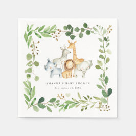 Safari Dieren Baby Shower Feest Papieren Servetten