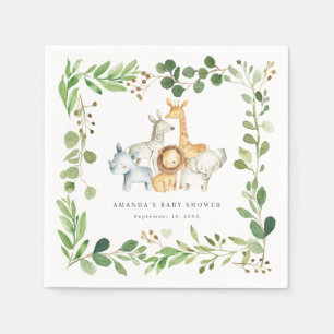 Safari Dieren Baby Shower Feest Papieren Servetten