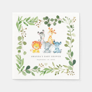 Safari Dieren Baby Shower Feest Papieren Servetten