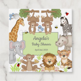 Safari Dieren Baby shower Feestgeschenk Bedankjes Labels