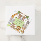 Safari Dieren Baby shower Feestgeschenk Bedankjes Labels (In situ)
