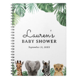 Safari Dieren Baby shower Gastenboek Notitieboek