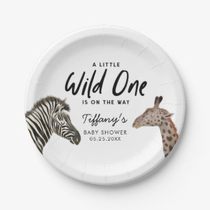 Safari Dieren Baby shower Genderneutraal Papieren Bordje