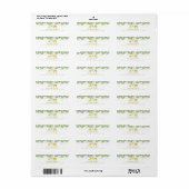 Safari Dieren Baby shower Gold adreslabel Etiket (Full Sheet)