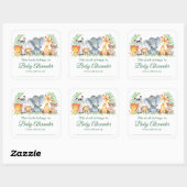 Safari Dieren Baby shower Groene Boekplaat Labels (Vel)