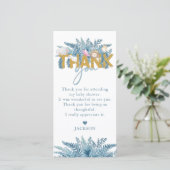 Safari Dieren Baby Shower I Verjaardag Bedankkaart (Staand voorkant)