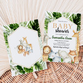 Safari Dieren Baby Shower Kaart
