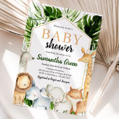 Safari Dieren Baby Shower Kaart