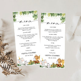 Safari Dieren Baby Shower Menu