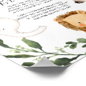 Safari Dieren Baby shower Mijn Water Broke teken Poster (Hoek)
