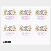 Safari Dieren Baby shower Paarse Bookplate Labels (Vel)