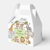 Safari Dieren Baby shower Party Bedankdoosjes (Achterkant)