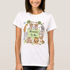 Safari Dieren Baby shower Party Mama To Be T-shirt