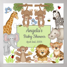 Safari Dieren Baby shower Party