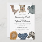 Safari Dieren Baby shower per post Kaart (Voorkant)