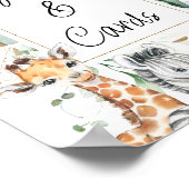 Safari Dieren Baby shower Poster (Hoek)