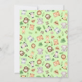 Safari Dieren Baby Shower Uitnodiging (Achterkant)