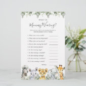 Safari Dieren Baby shower Wat draagt mama (Staand voorkant)