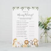 Safari Dieren Baby shower Wat draagt mama (Staand voorkant)