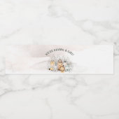 Safari Dieren Baby shower Water Fles Label Waterfles Etiket (Enkel label)