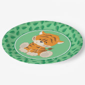 Safari Dieren | Baby tijger Papieren Bordje (Gekanteld)