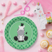 Safari Dieren | Baby Zebra Papieren Bordje (Feest)
