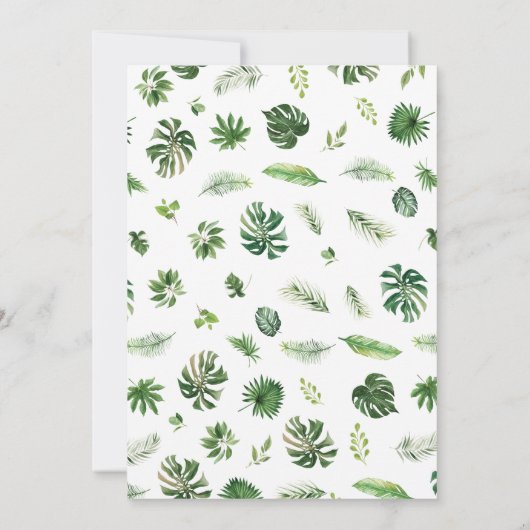 Safari Dieren bier of Baby Belly Shower Kaart (Achterkant)