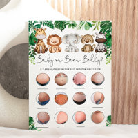 Safari Dieren bier of Baby Belly Shower