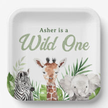 Safari Dieren Birthday Paper Borden