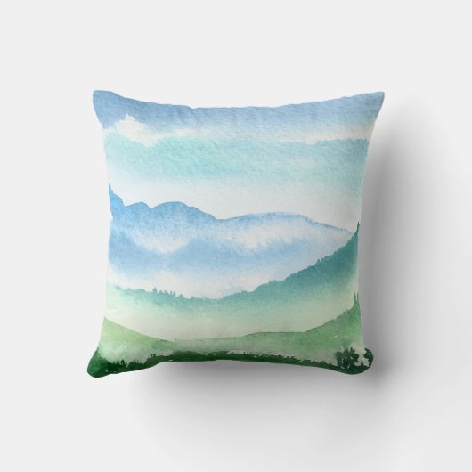 Safari Dieren Blauw Groen Geboortestatus Kussen (Achterkant)