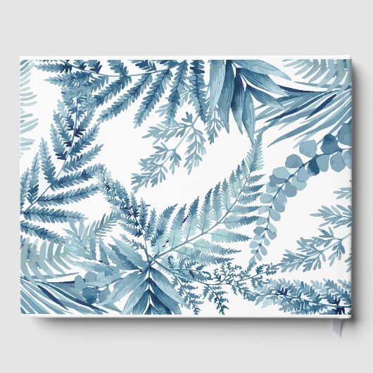 Safari Dieren Blue Boy Baby shower Gastenboek (Achterkant)