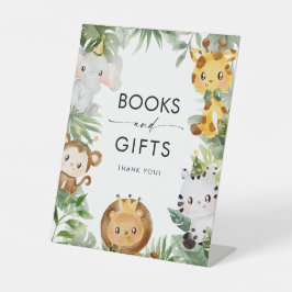 Safari Dieren Boeken en Geschenken Teken Reclamebord Met Voetstuk