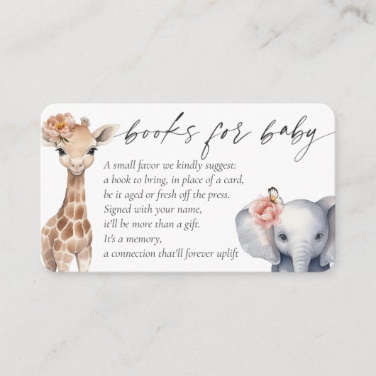 Safari Dieren Boeken voor Baby Meisje Wild One The Informatiekaartje (Voorkant)