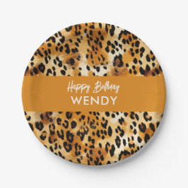 Safari Dieren Bont Patronen Luipaard of Cheetah Papieren Bordje