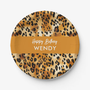 Safari Dieren Bont Patronen Luipaard of Cheetah Papieren Bordje