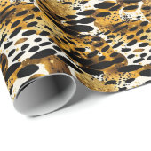 Safari Dieren' Bont Prints Exotisch Modern Cadeaupapier (Rol Hoek)