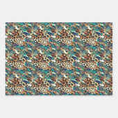Safari Dieren' Bont Prints Exotisch Modern Inpakpapier Vel (Voorkant 3)