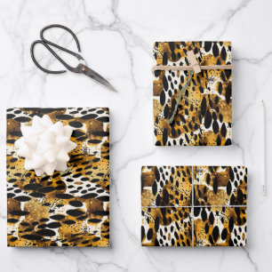 Safari Dieren' Bont Prints Exotisch Modern Inpakpapier Vel