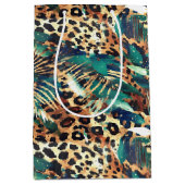 Safari Dieren' Bont Prints Exotisch Modern Medium Cadeauzakje (Voorkant)