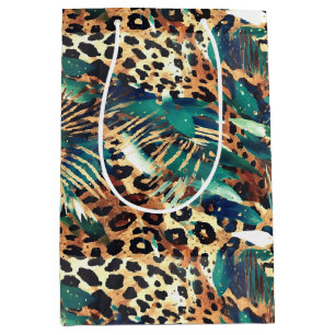 Safari Dieren' Bont Prints Exotisch Modern Medium Cadeauzakje