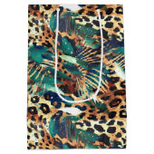 Safari Dieren' Bont Prints Exotisch Modern Medium Cadeauzakje (Achterkant)