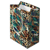 Safari Dieren' Bont Prints Exotisch Modern Medium Cadeauzakje (Achterkant Gekanteld)