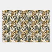 Safari Dieren Bont Prints Exotische Boho Inpakpapier Vel (Voorkant 3)