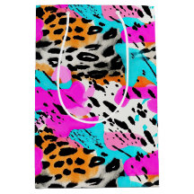 Safari Dieren Bont Prints Neon Kleurrijk