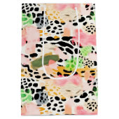 Safari Dieren Bont Prints Patronen Kleurrijk Medium Cadeauzakje (Achterkant)